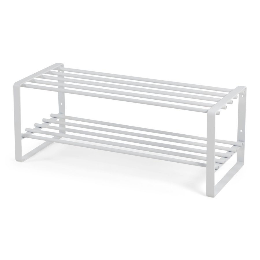 SPINDER DESIGN rektangulr Rex skohylde, m. 2 hylder - hvid stl