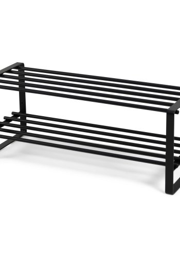 SPINDER DESIGN rektangulr Rex skohylde, m. 2 hylder - sort stl