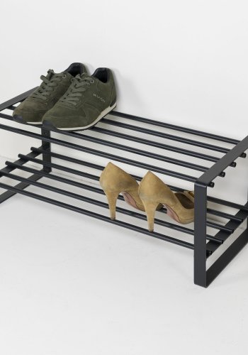 SPINDER DESIGN rektangulr Rex skohylde, m. 2 hylder - gr stl
