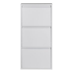 SPINDER DESIGN Billy skoskab, m. 3 lger, rektangulr - hvidt stl (50x103)