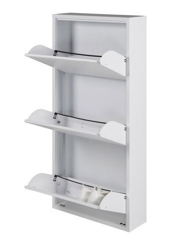 SPINDER DESIGN Billy skoskab, m. 3 lger, rektangulr - hvidt stl (50x103)