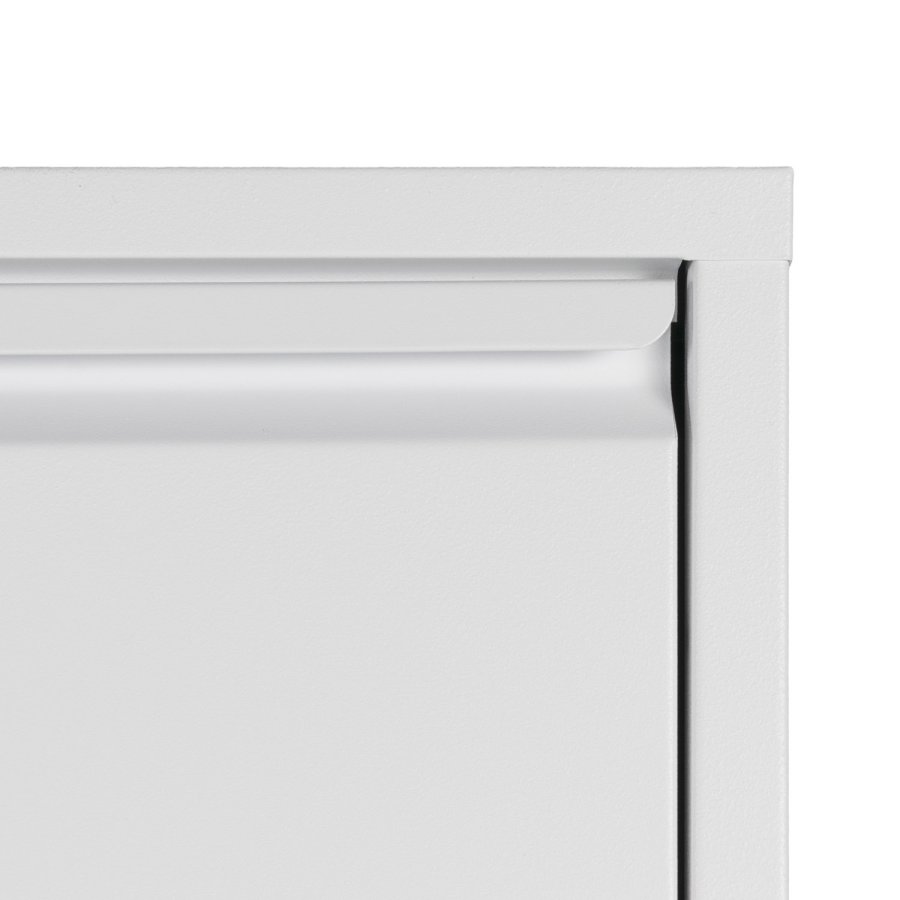 SPINDER DESIGN Billy skoskab, m. 3 lger, rektangulr - hvidt stl (50x103)