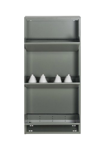 SPINDER DESIGN Billy skoskab, m. 3 lger, rektangulr - stvet grn stl (50x103)