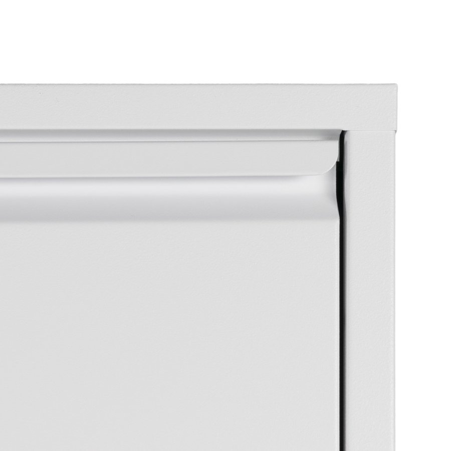 SPINDER DESIGN Billy skoskab, m. 5 lger, rektangulr - hvidt stl (50x169)