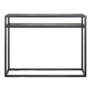 SPINDER DESIGN Daniël konsolbord, m. 1 hylde, rektangulr - sort egetr og mat sort stl (120x30)