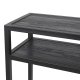 SPINDER DESIGN Daniël konsolbord, m. 1 hylde, rektangulr - sort egetr og mat sort stl (120x30)