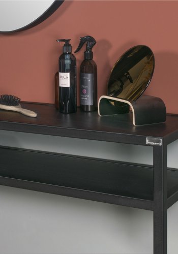 SPINDER DESIGN Daniël konsolbord, m. 1 hylde, rektangulr - sort egetr og mat sort stl (120x30)