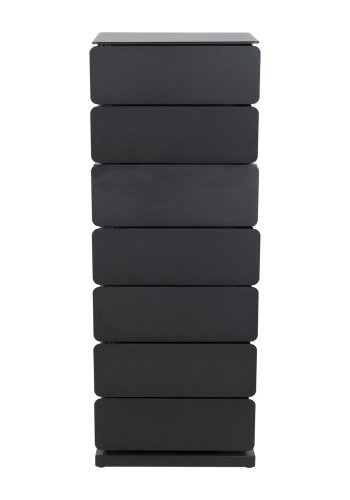 SPINDER DESIGN Joey skoreol/kommode, m. 7 rum - sort pulverlakeret stl (37x26)