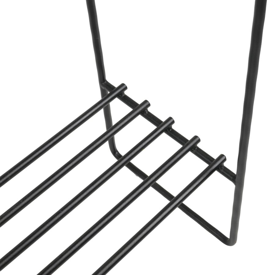 SPINDER DESIGN Clint konsolbord, m. 1 hylde - massivt egetr og sort stl (57x29)