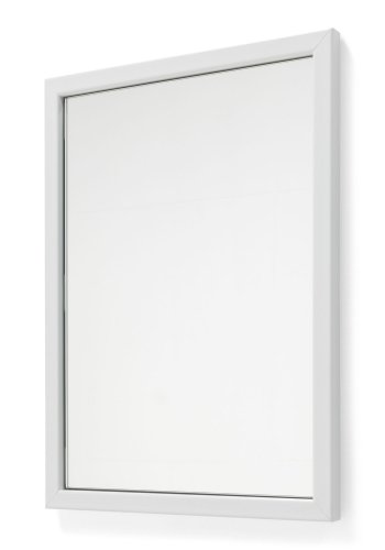 SPINDER DESIGN rektangulr Senza vgspejl - spejlglas og hvid stl (55x40)