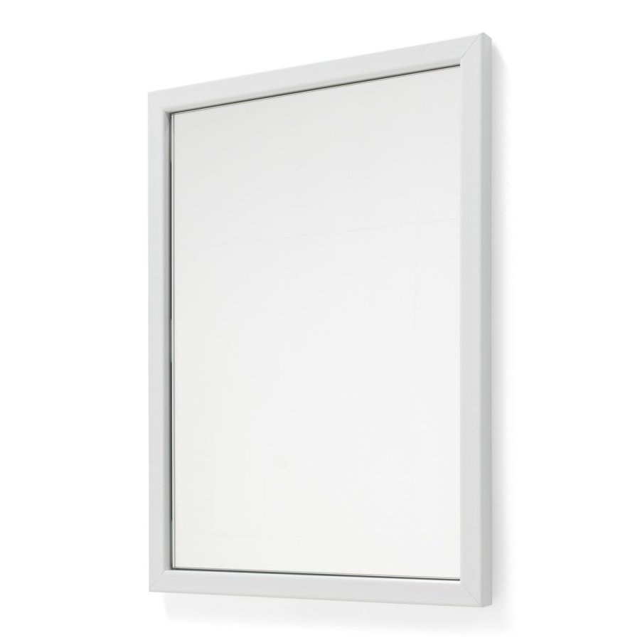 SPINDER DESIGN rektangulr Senza vgspejl - spejlglas og hvid stl (55x40)
