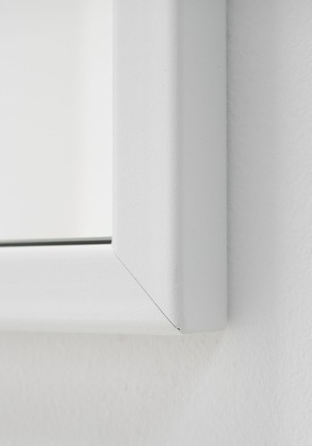 SPINDER DESIGN rektangulr Senza vgspejl - spejlglas og hvid stl (185x46)