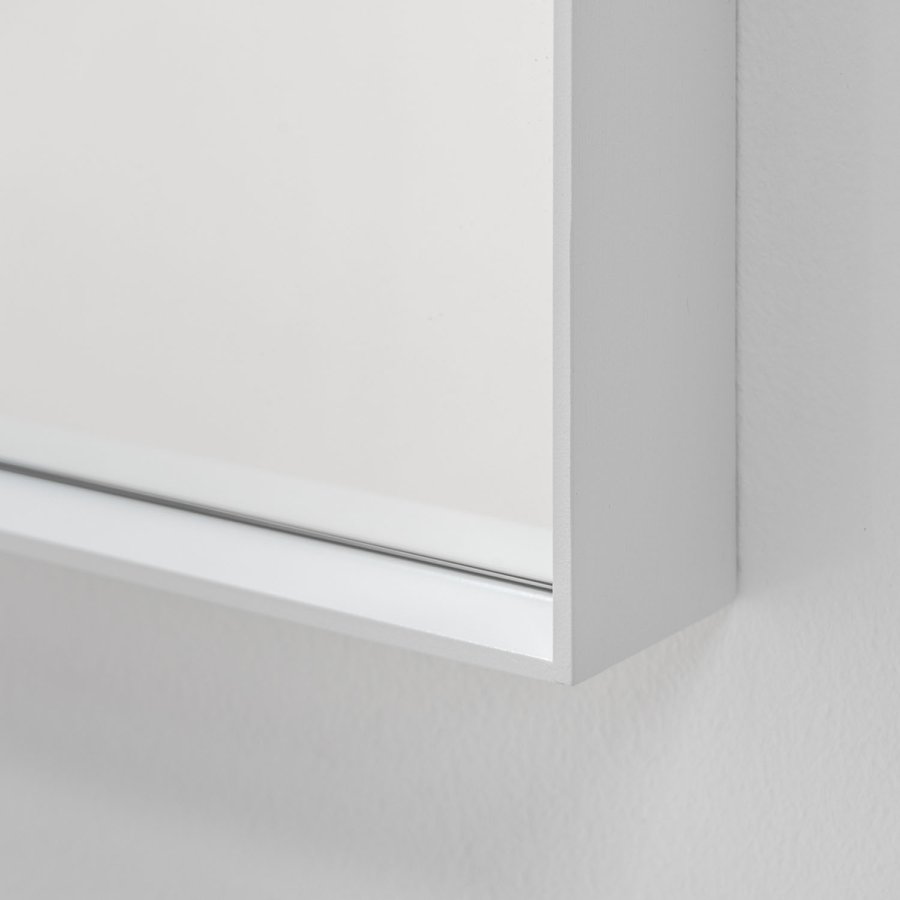 SPINDER DESIGN kvadratisk Donna vgspejl - spejlglas og hvid stl (60x60)