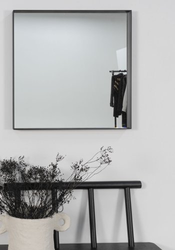 SPINDER DESIGN kvadratisk Donna vgspejl - spejlglas og sort stl (60x60)