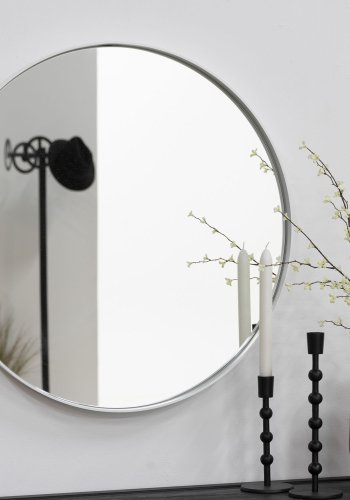SPINDER DESIGN rund Donna vgspejl - spejlglas og hvid stl (60)