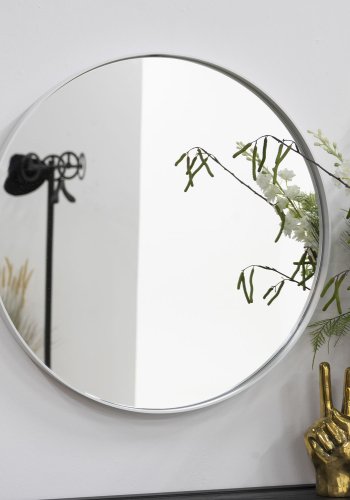 SPINDER DESIGN rund Donna vgspejl - spejlglas og hvid stl (60)