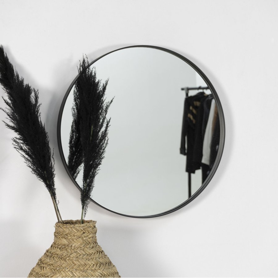 SPINDER DESIGN Donna vgspejl - spejlglas og sort stl (60)