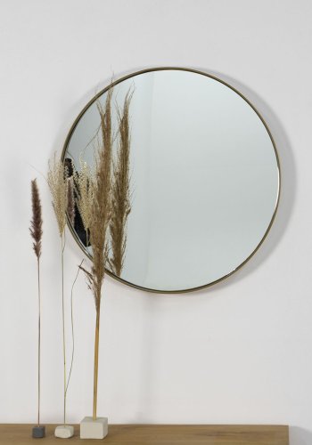 SPINDER DESIGN rund Donna vgspejl - spejlglas og guld stl (60)