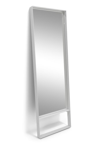 SPINDER DESIGN rektangulr Donna vgspejl - spejlglas og hvid stl (60x190)