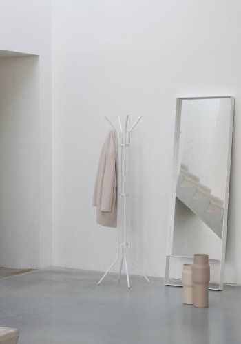 SPINDER DESIGN rektangulr Donna vgspejl - spejlglas og hvid stl (60x190)