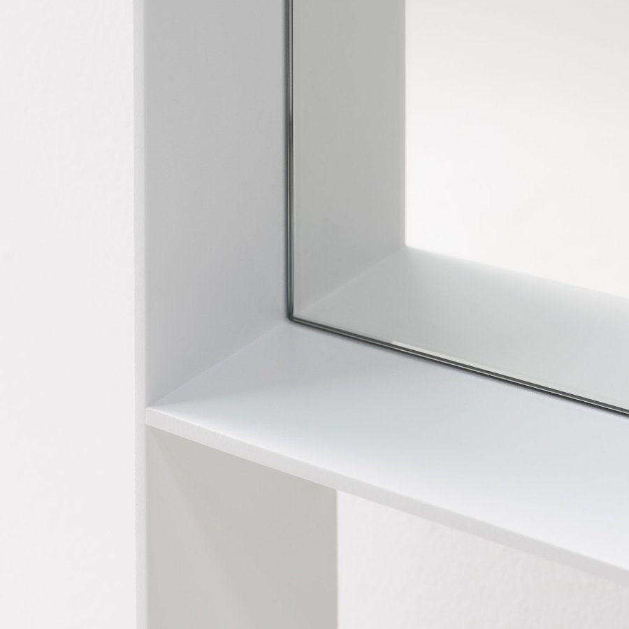 SPINDER DESIGN rektangulr Donna vgspejl - spejlglas og hvid stl (60x190)