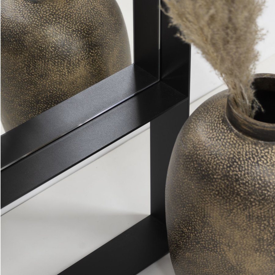 SPINDER DESIGN rektangulr Donna vgspejl - spejlglas og sort stl (60x190)