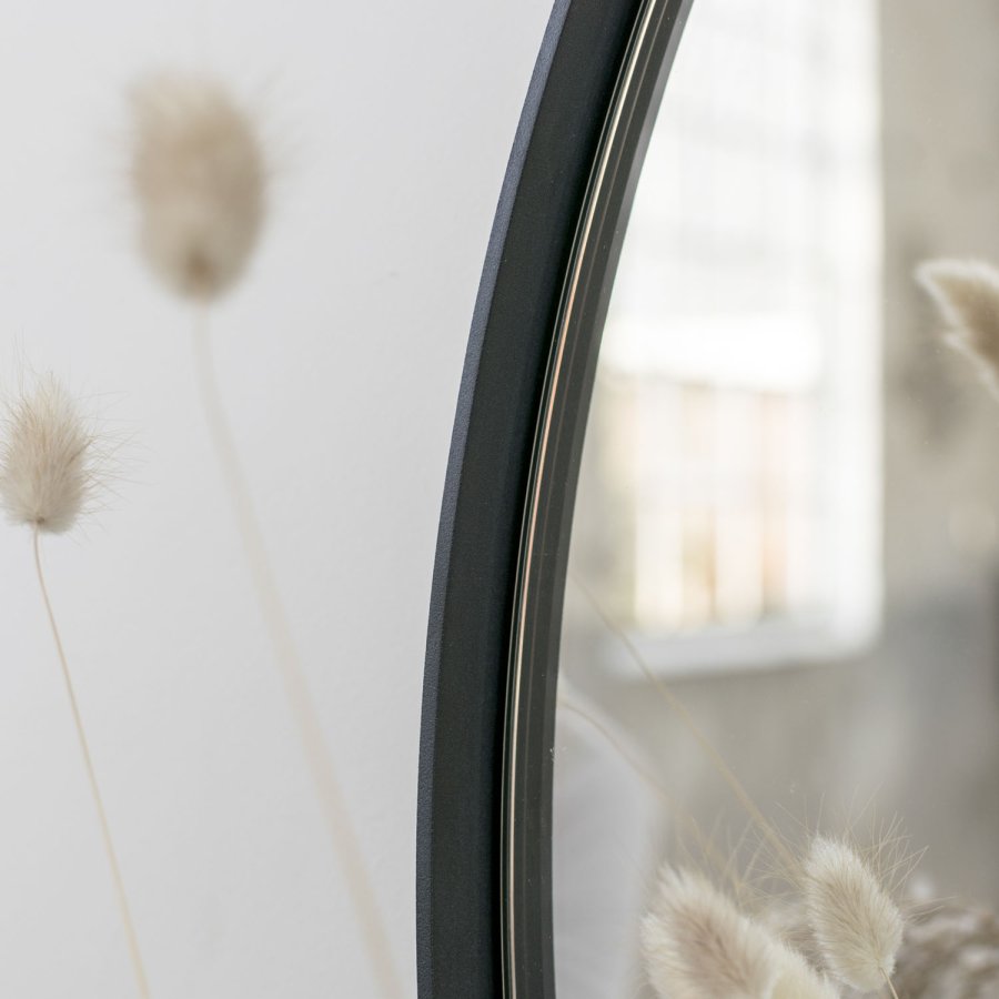 SPINDER DESIGN rund Donna vgspejl - spejlglas og sort stl (90)