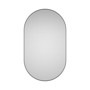 SPINDER DESIGN Donna vgspejl, arena-formet, m. sort stlramme - spejlglas (60x40)