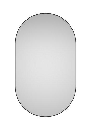 SPINDER DESIGN Donna vgspejl, arena-formet, m. sort stlramme - spejlglas (60x40)