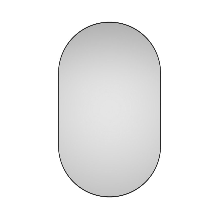 SPINDER DESIGN Donna vgspejl, arena-formet, m. sort stlramme - spejlglas (60x40)
