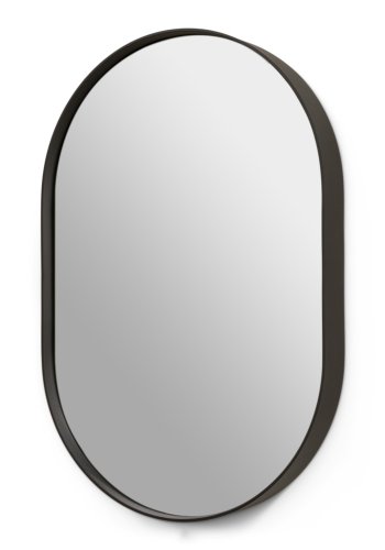 SPINDER DESIGN Donna vgspejl, arena-formet, m. sort stlramme - spejlglas (60x40)