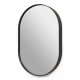 SPINDER DESIGN Donna vgspejl, arena-formet, m. sort stlramme - spejlglas (60x40)