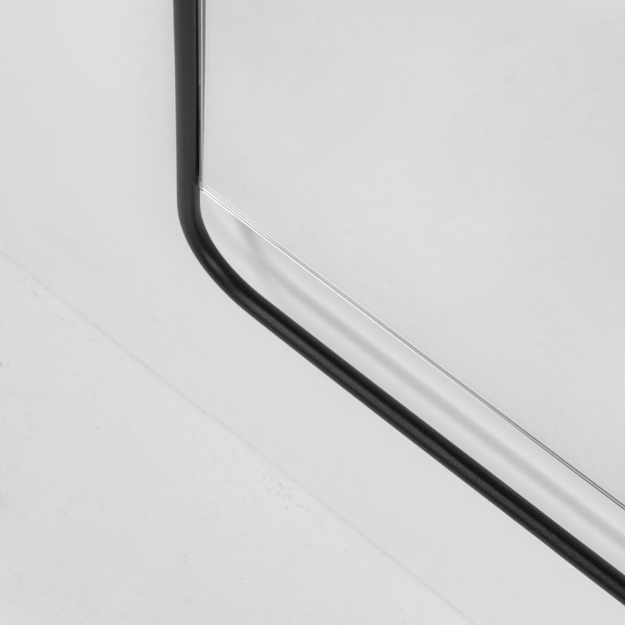 SPINDER DESIGN Clint XL vgspejl, rektangulr - spejlglas og sort (46x175)