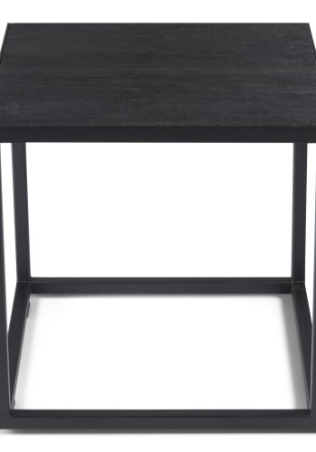 SPINDER DESIGN Daniël sofabord, kvadratisk - sort brstet eg og mat sort stl (40x40)