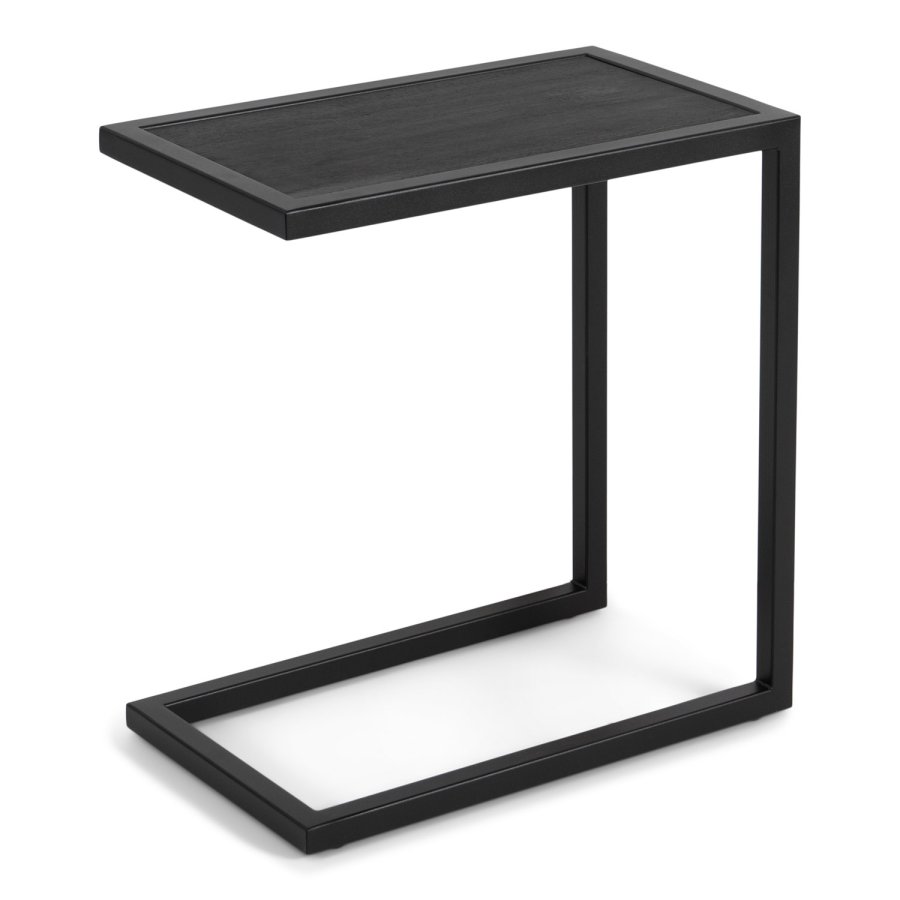 SPINDER DESIGN Daniël sidebord, rektangulr - sort brstet eg og mat sort stl (30x50)