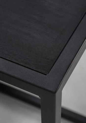 SPINDER DESIGN Daniël sidebord, rektangulr - sort brstet eg og mat sort stl (30x50)