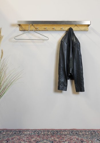 SPINDER DESIGN rektangulr Noa knagerkke, m. 5 knager og 2 bjlestnger - stl