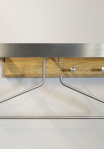 SPINDER DESIGN rektangulr Noa knagerkke, m. 5 knager og 2 bjlestnger - stl