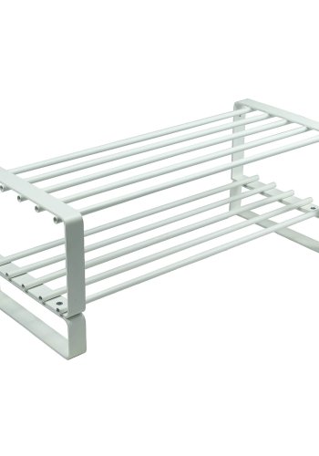 SPINDER DESIGN rektangulr Rex skohylde, m. 2 hylder - hvid stl