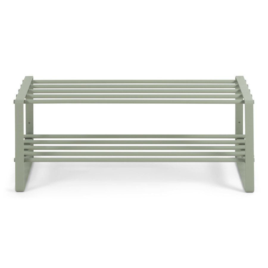 SPINDER DESIGN Rex skoreol, m. 2 hylder - stvgrnt stl (70x29)