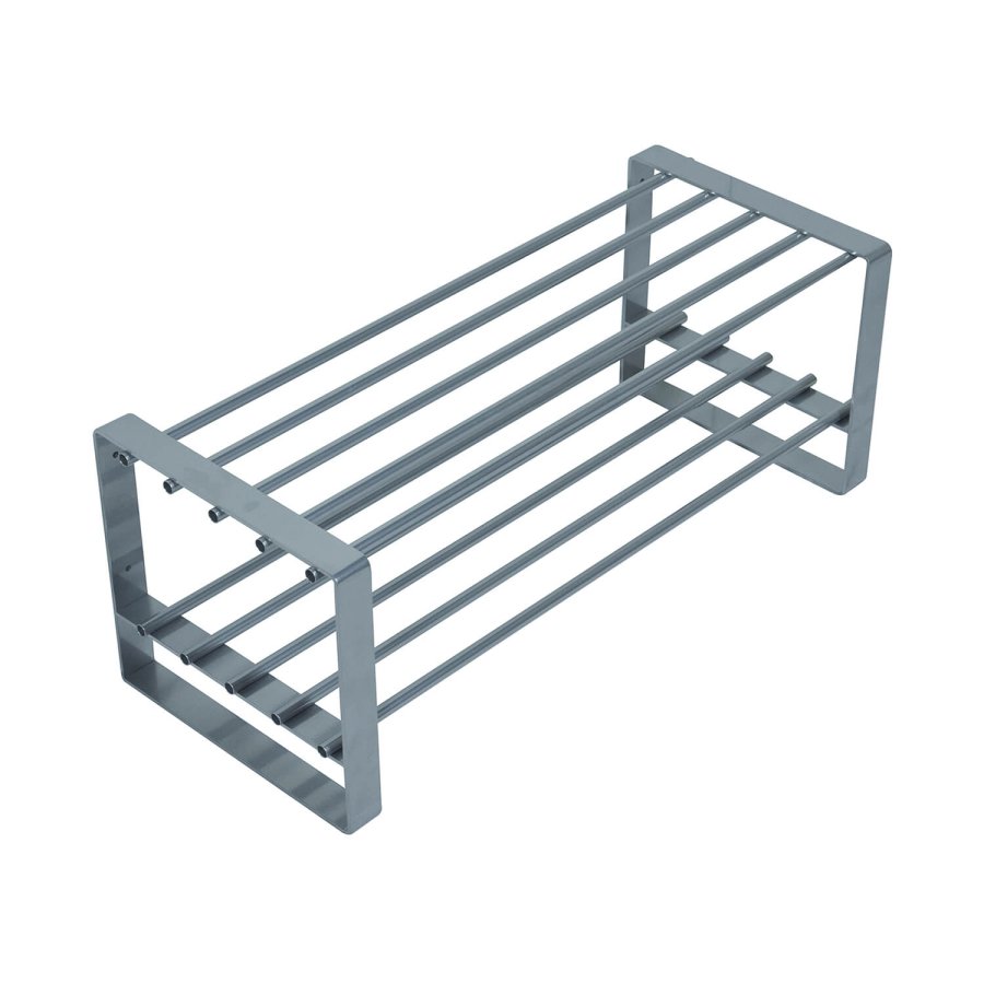 SPINDER DESIGN rektangulr Rex skohylde, m. 2 hylder - gr stl