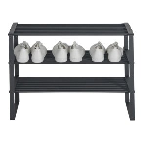 SPINDER DESIGN Rex skoreol, m. 3 hylder - sort stl (70x29)