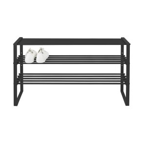 SPINDER DESIGN Rex skoreol, m. 3 hylder - sort stl (100x29)