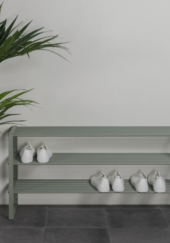  Spinder Design   SPINDER DESIGN Rex skoreol, m. 3 hylder - stvgrnt stl (100x29)