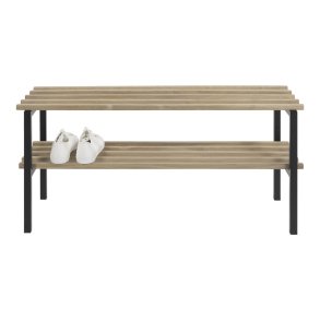 SPINDER DESIGN Rizzoli entrébnk, m. 2 hylder - egetr og sort stl (100x45)