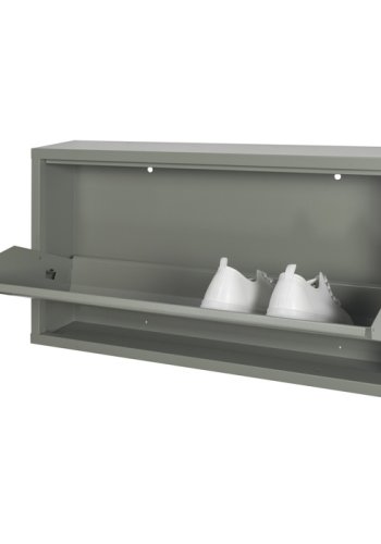 SPINDER DESIGN Billy skoskab, m. 1 lge, rektangulr - grn stl (75x37,5)