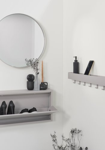 SPINDER DESIGN Billy 1 skoskab, m. 1 lge - rektangulr - taupe stl (75x37,5)