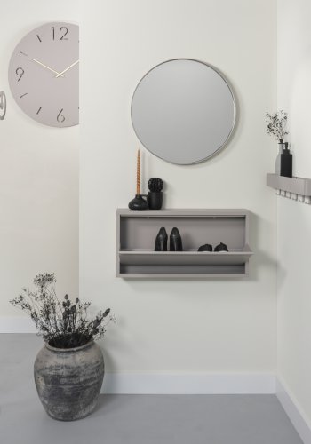 SPINDER DESIGN Billy 1 skoskab, m. 1 lge - rektangulr - taupe stl (75x37,5)