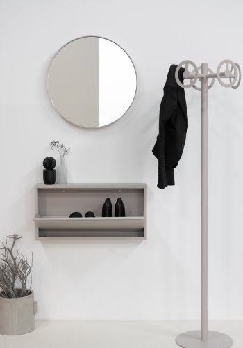 SPINDER DESIGN Billy 1 skoskab, m. 1 lge - rektangulr - taupe stl (75x37,5)