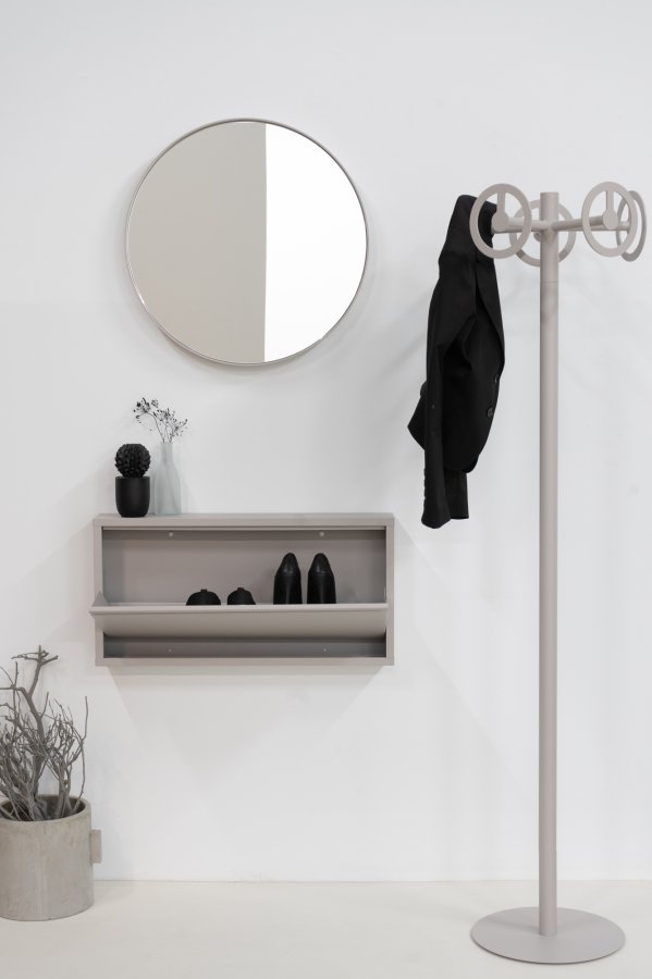 SPINDER DESIGN Billy 1 skoskab, m. 1 lge - rektangulr - taupe stl (75x37,5)